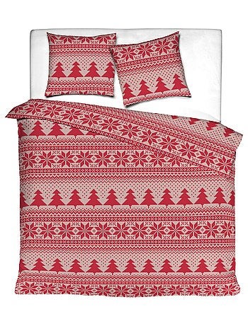 Parure de lit flanelle pin