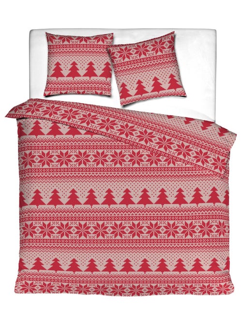 Parure de lit flanelle pin - Kiabi