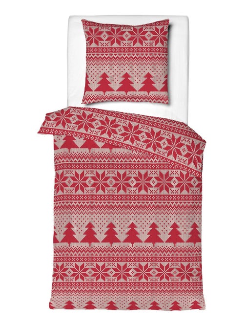 Parure de lit flanelle pin - Kiabi