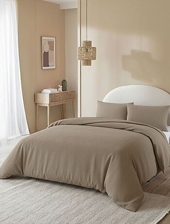 Parure de lit flanelle uni
