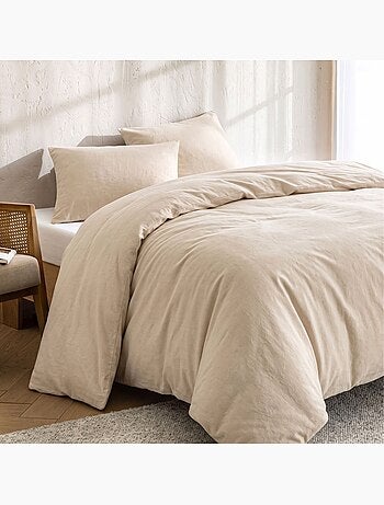Parure de lit flanelle uni