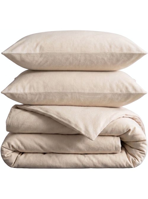 Parure de lit flanelle uni - Kiabi Parure de lit flanelle uni - Kiabi