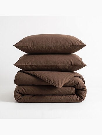 Parure de lit flanelle uni