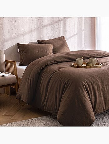 Parure de lit flanelle uni