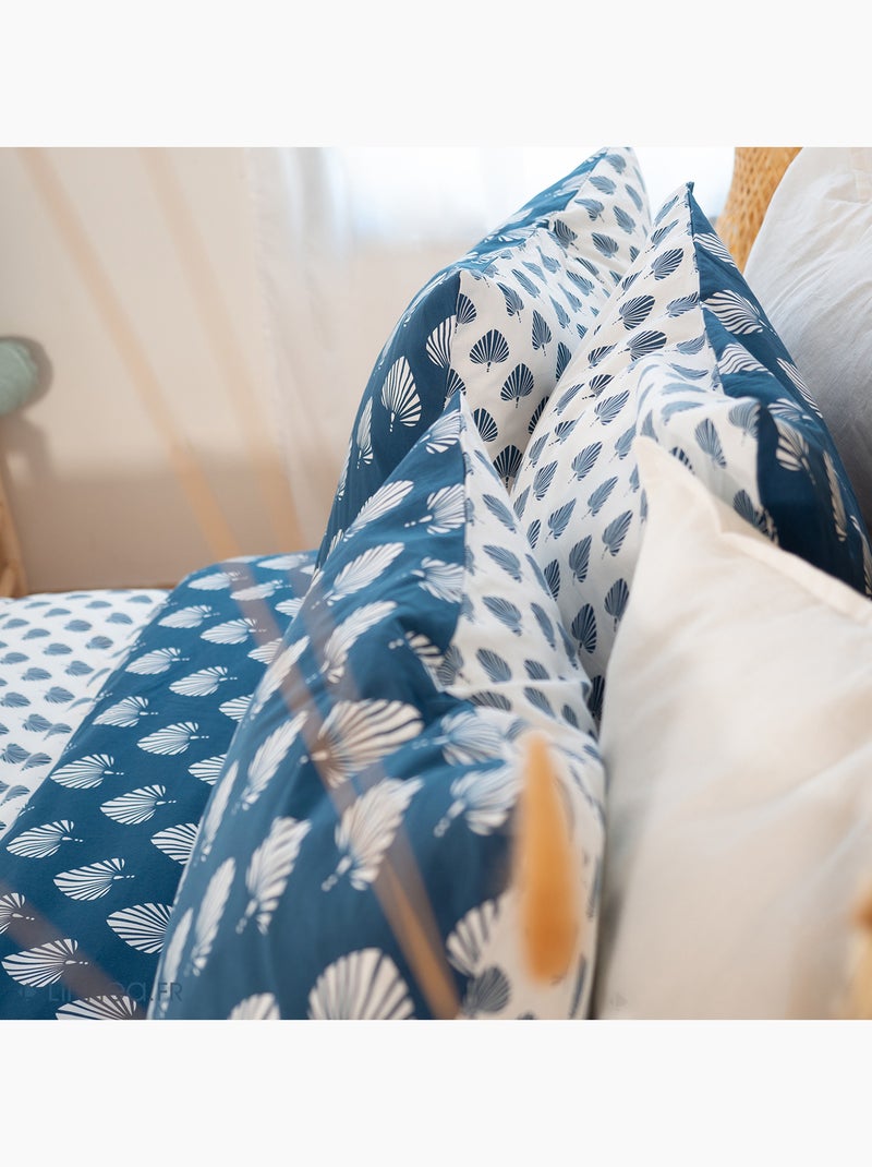 Parure de lit FLAVY Bleu - Kiabi