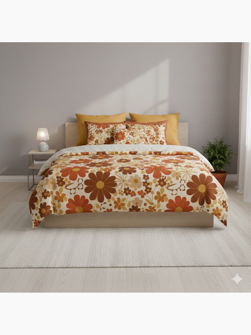 Parure de lit  Fleur retro Daisy Bleu - Kiabi