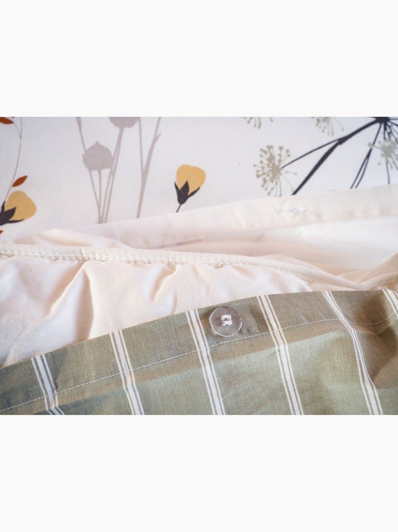 Parure de lit fleur zen - 100% coton 57 fils/cm² - 240x220 / blanc Blanc - Kiabi