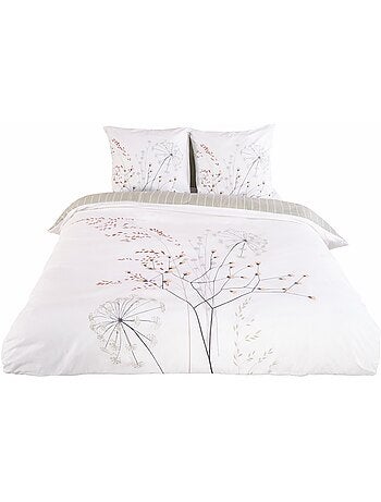 Parure de lit FLEUR ZEN – 100% coton 57 fils/cm²