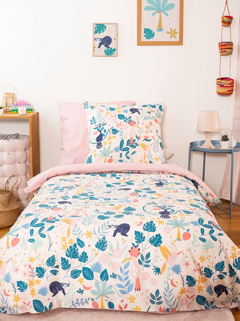 Parure de lit fleurie - 1 personne ROSE_ - Kiabi