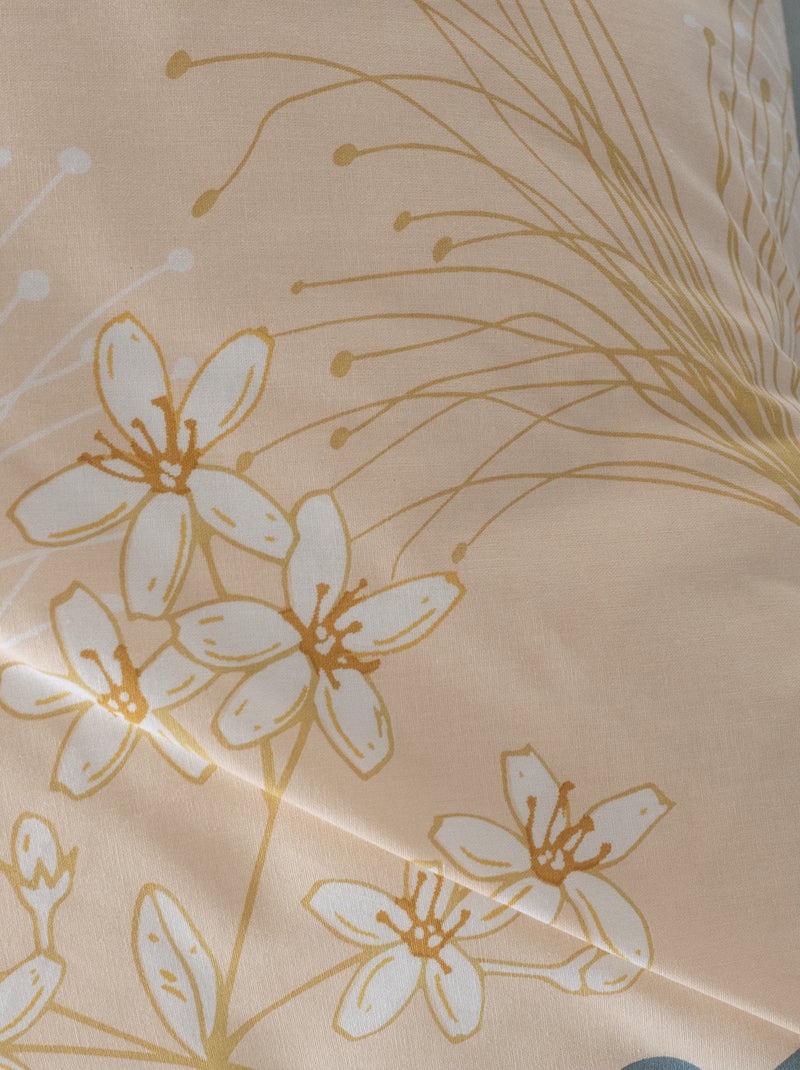 Parure de lit fleurie - 2 personnes Rose - Kiabi