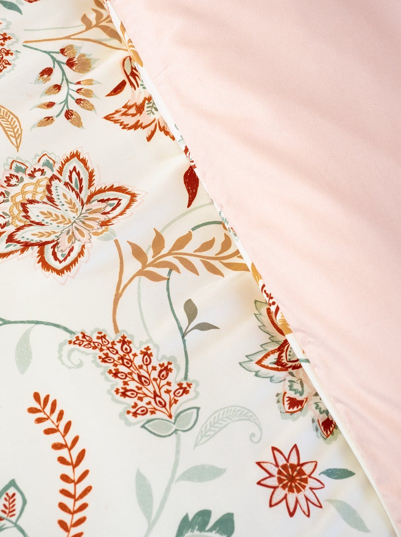 Parure de lit fleurie - 2 personnes Rose - Kiabi