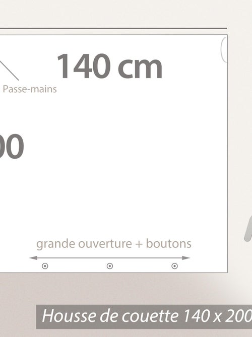 Parure de lit FORET double gaze de coton - Kiabi