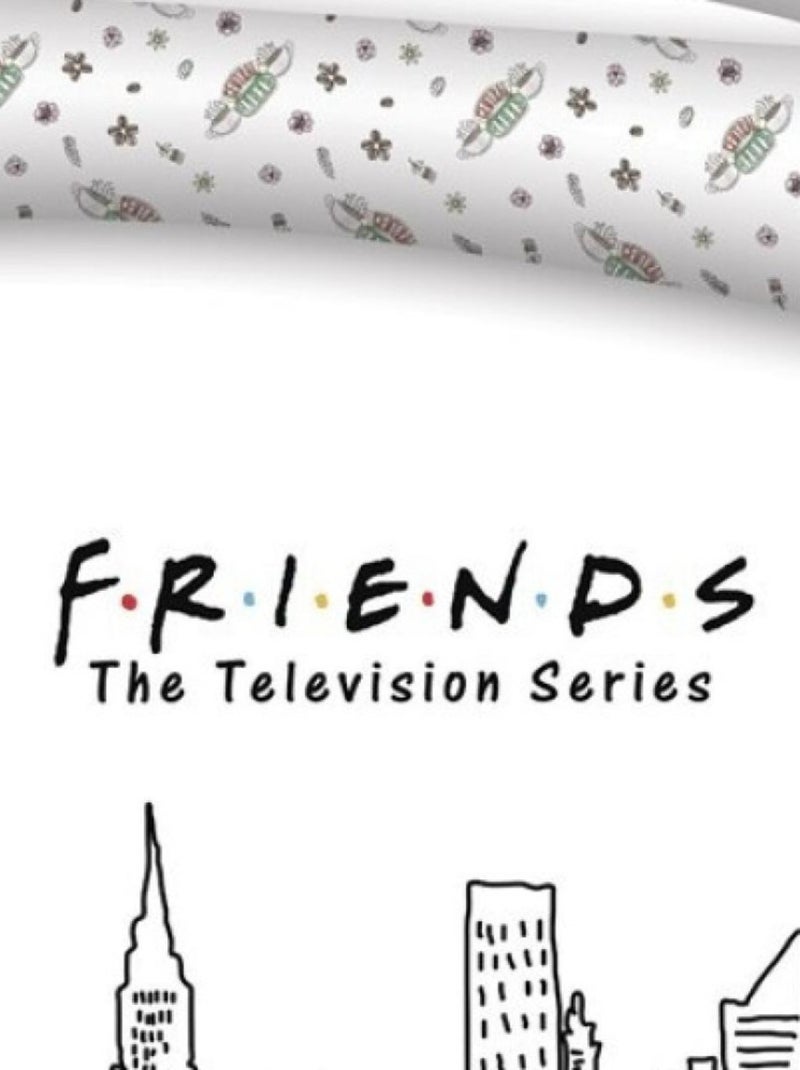 Parure de Lit Friends Imprimée Réversible Lit 2 Places, NEW-YORK Blanc - Kiabi