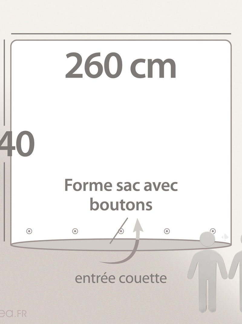 Parure de lit FROGGUIE Gris - Kiabi
