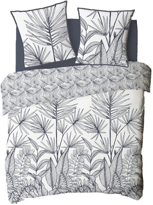 Parure de lit Future Home ORPHEE coton imprimé tropical réversible 240x260 - Kiabi Parure de lit Future Home ORPHEE coton imprimé tropical réversible 240x260 - Kiabi