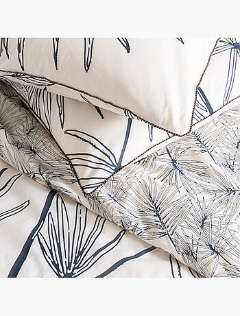 Parure de lit Future Home ORPHEE coton imprimé tropical réversible 240x260