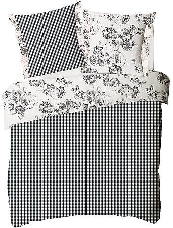 Parure de lit Future Home ORPHEE coton imprimé tropical réversible 240x260