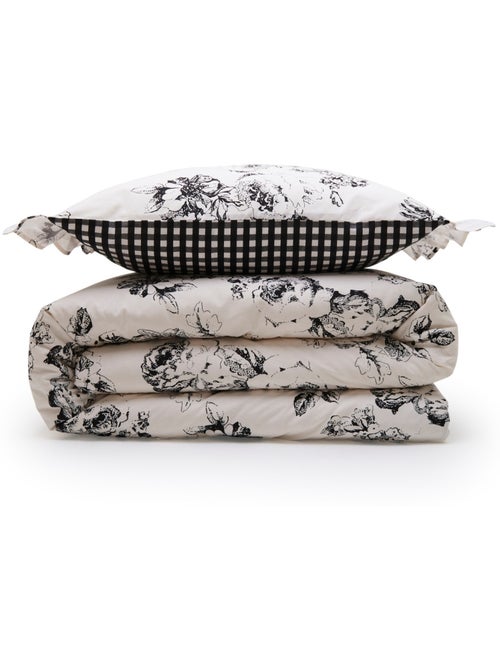 Parure de lit Future Home ORPHEE coton imprimé tropical réversible 240x260 - Kiabi Parure de lit Future Home ORPHEE coton imprimé tropical réversible 240x260 - Kiabi