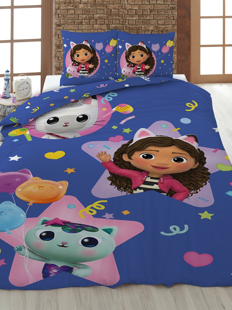 Parure de lit 'Gabby et la maison magique' BLEU1 - Kiabi