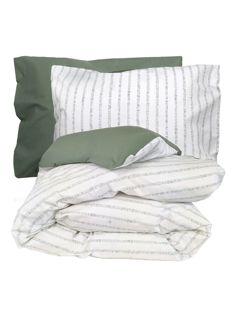 Parure de lit GABY Taie 50x70 cm Kaki - Kiabi