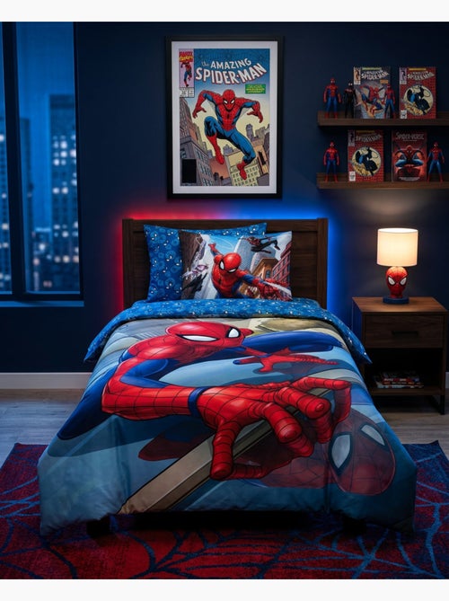 Parure de Lit Garçon Spider-Man Marvel 140x200 cm + Taie 65x65 cm 100% Coton - Kiabi