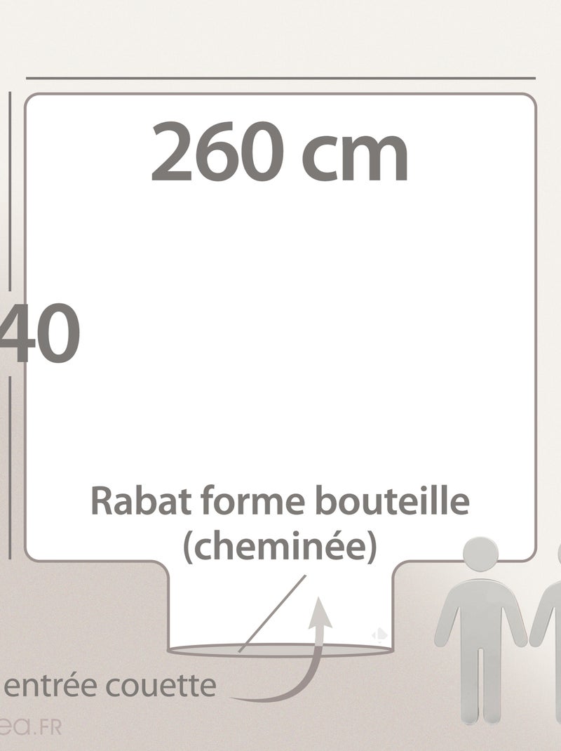 Parure de lit gaze de coton CASSIS Taie 65x65 cm Blanc - Kiabi