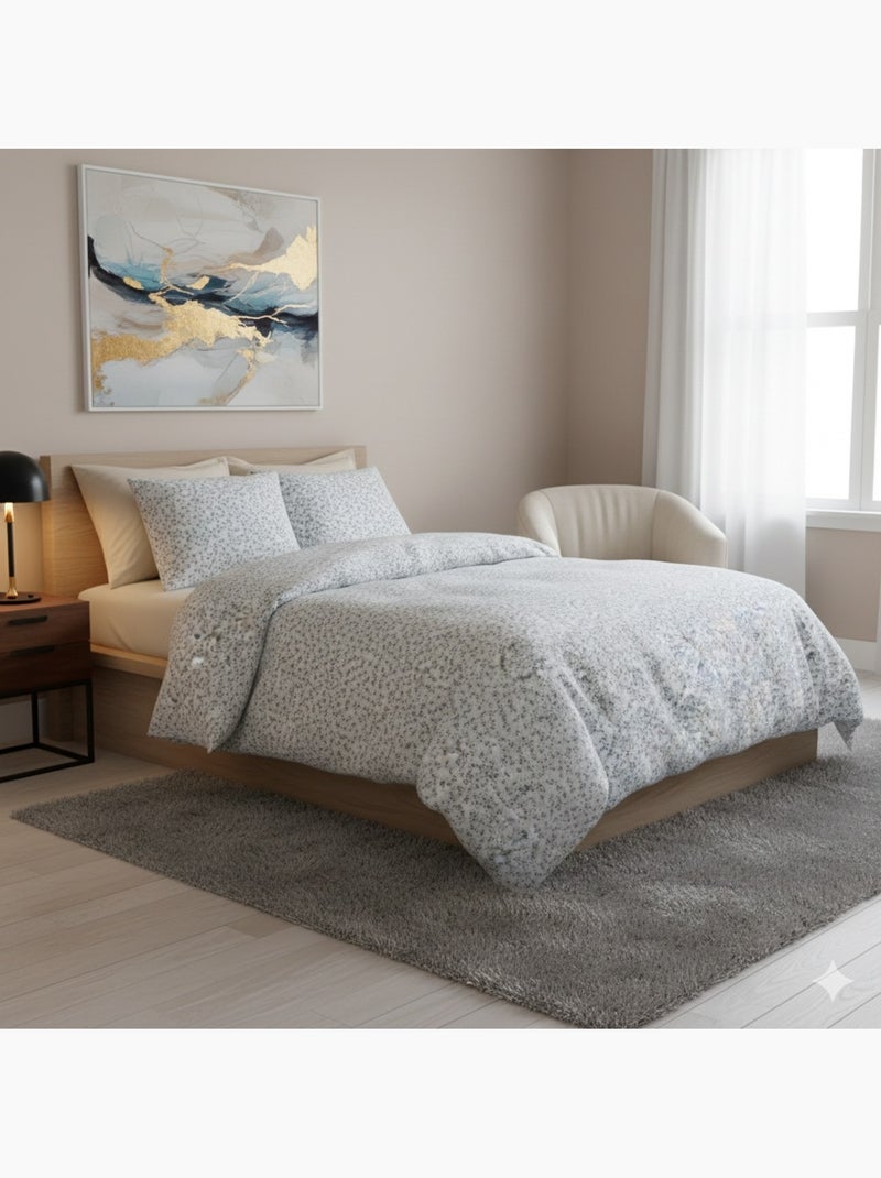 Parure de lit gaze de coton Edane Gris clair - Kiabi