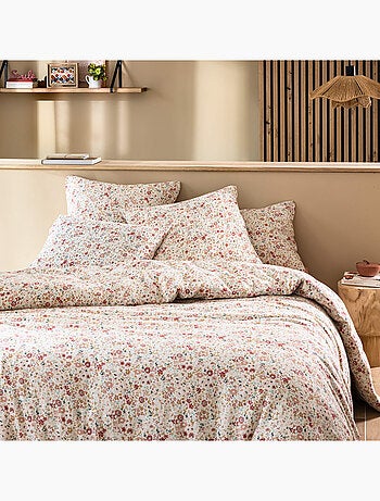 Parure de lit gaze de coton floral