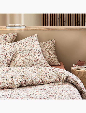 Parure de lit gaze de coton floral