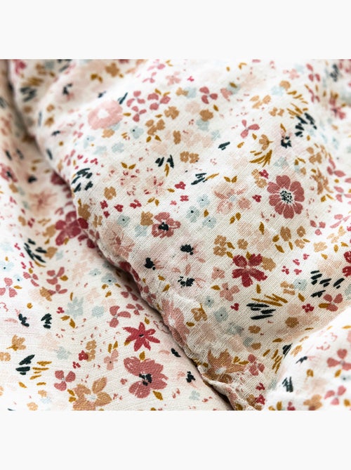 Parure de lit gaze de coton floral - Kiabi