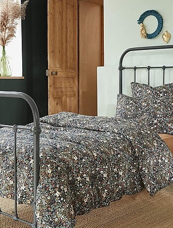 Parure de lit gaze de coton imprimé floral