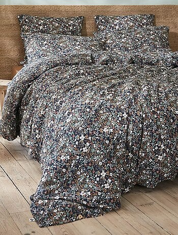 Parure de lit gaze de coton imprimé floral