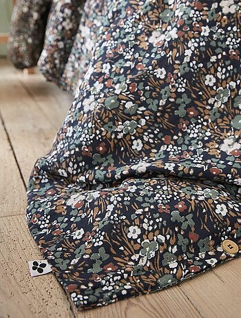 Parure de lit gaze de coton imprimé floral
