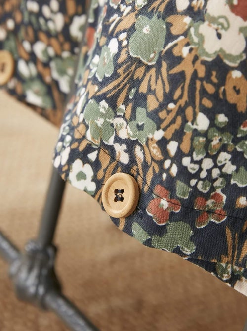 Parure de lit gaze de coton imprimé floral - Kiabi
