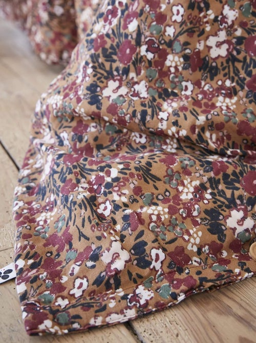 Parure de lit gaze de coton imprimé floral - Kiabi