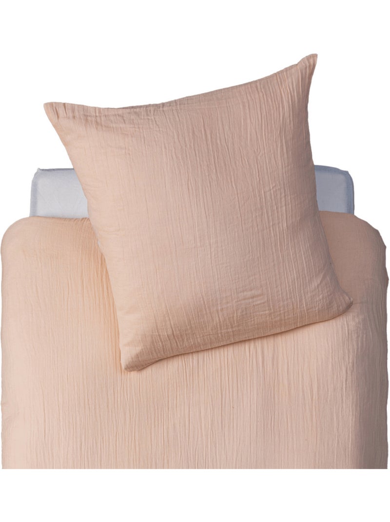 Parure de lit gaze de coton LILI Rose clair - Kiabi