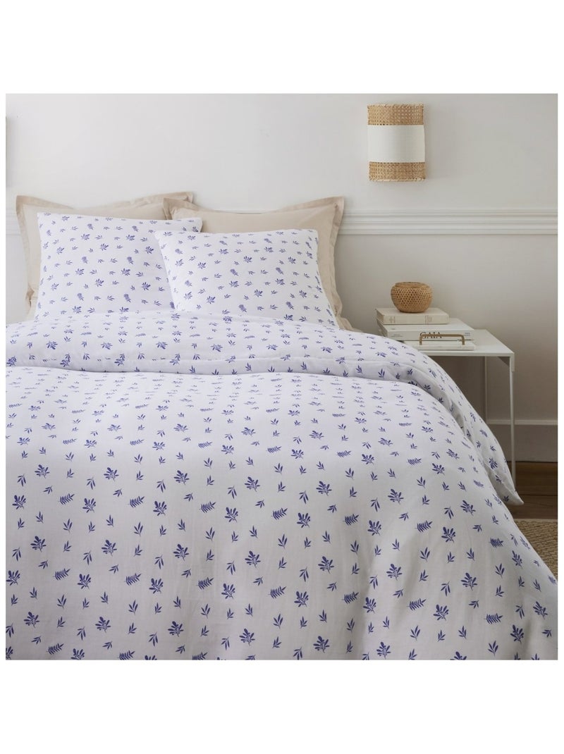 Parure de lit gaze de coton Loucas Blanc - Kiabi