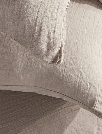 Parure de lit gaze de coton unie DUNE ESSENTIAL