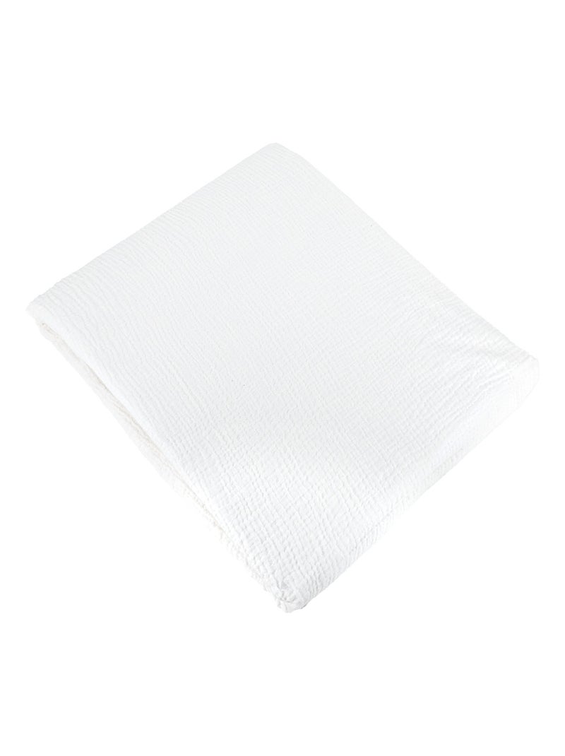Parure de lit GAZGAZ double gaze de coton Blanc - Kiabi