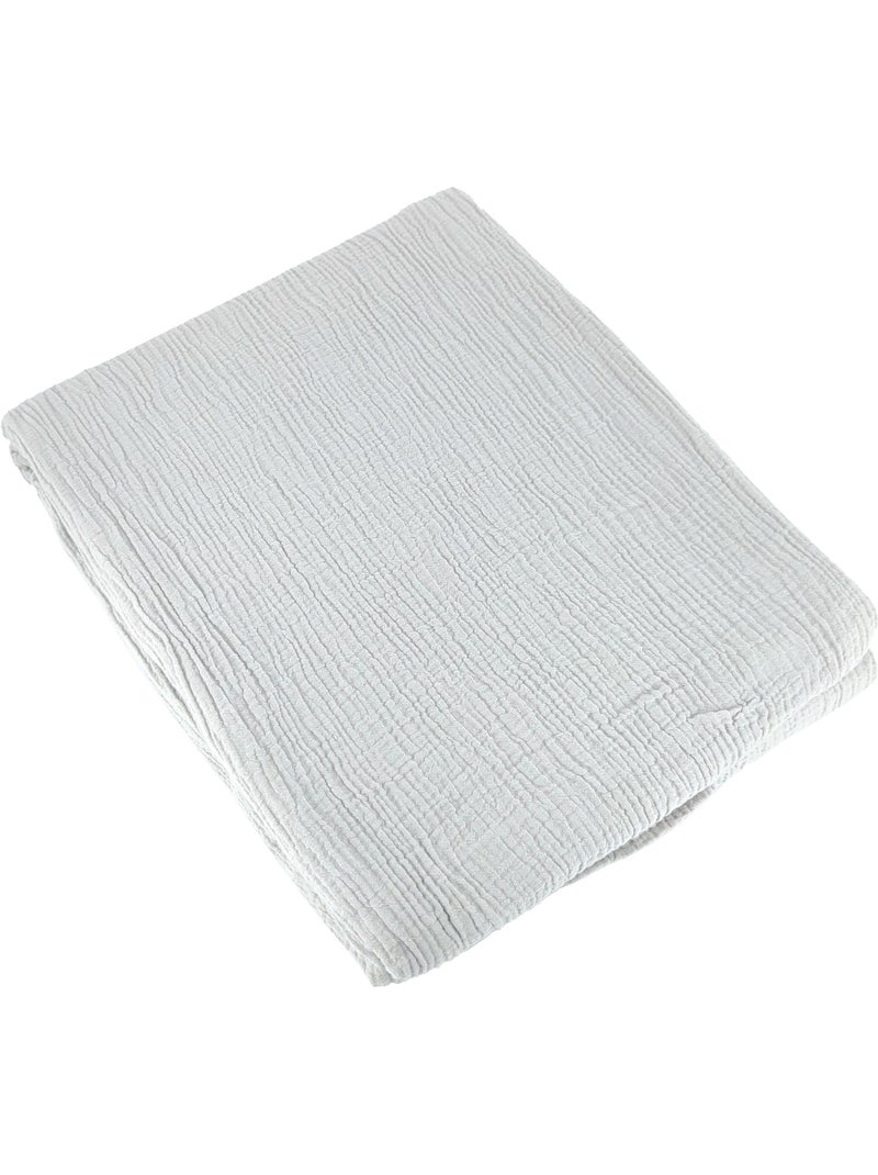 Parure de lit GAZGAZ double gaze de coton Gris - Kiabi