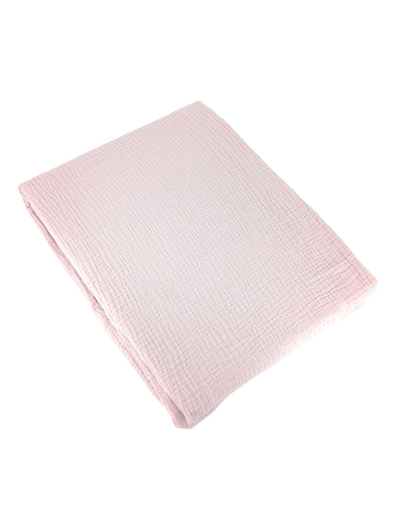 Parure de lit GAZGAZ double gaze de coton Rose - Kiabi