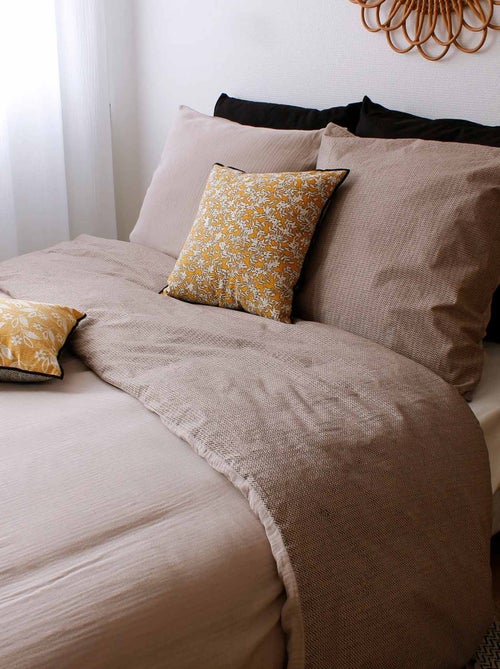 Parure de lit géométrique et réversible - Kiabi