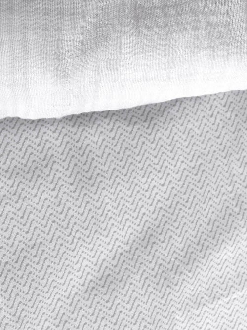 Parure de lit géométrique et réversible - Kiabi