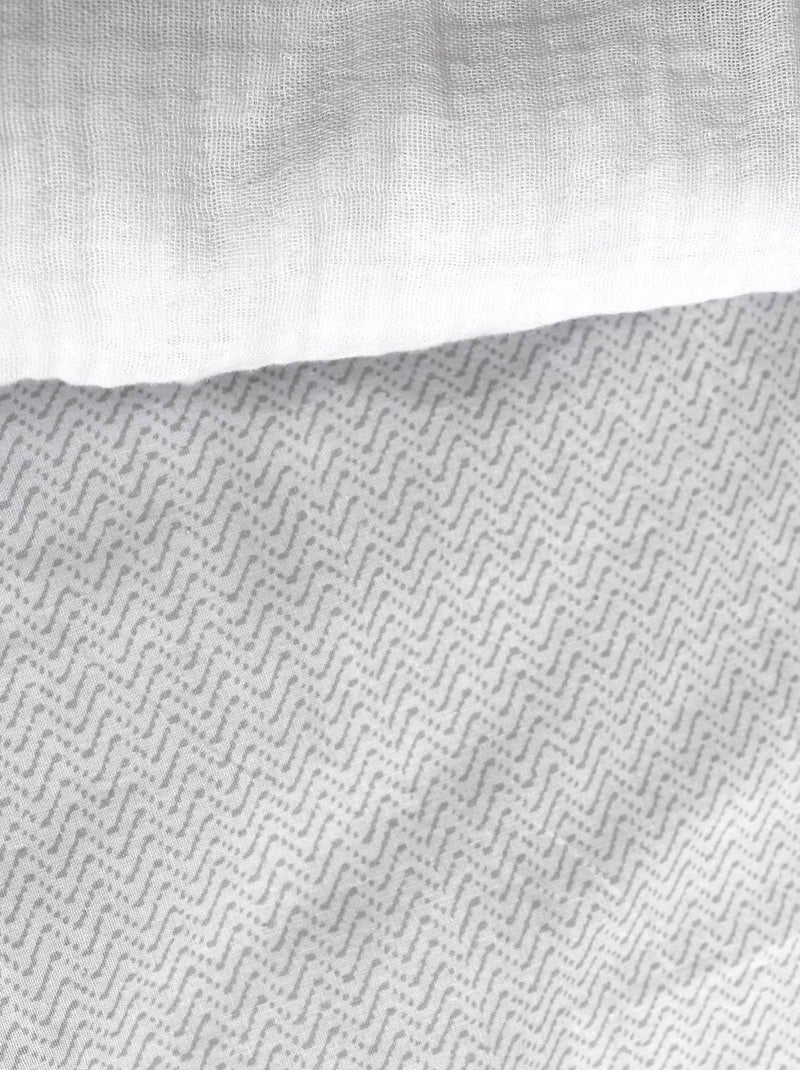 Parure de lit géométrique et réversible Beige grès - Kiabi