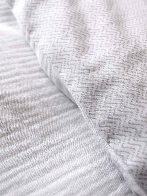 Parure de lit géométrique et réversible - Kiabi