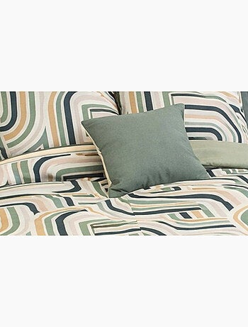 Parure de lit géométrique retro - 240x220 / multicolore