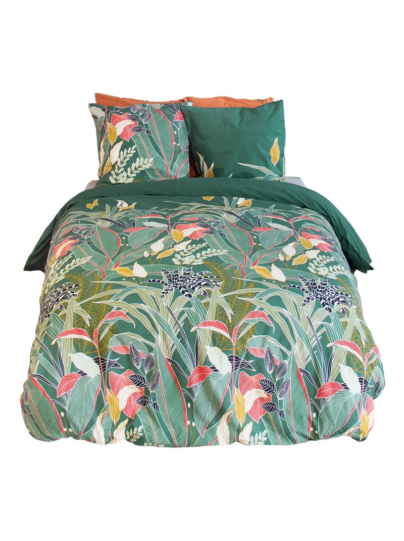 Parure de lit GIGAJUNG coton Vert - Kiabi