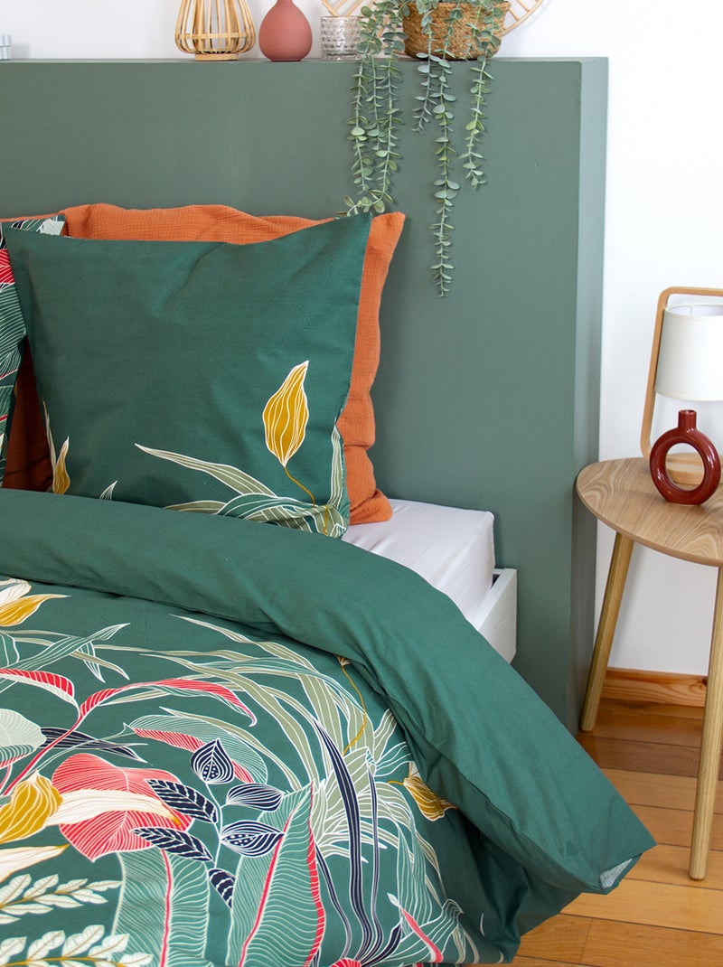 Parure de lit GIGAJUNG coton Vert - Kiabi