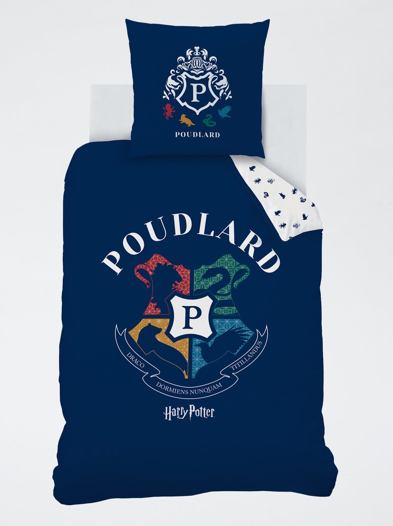 Parure de lit 'Harry Potter' - 1 personne Bleu marine - Kiabi
