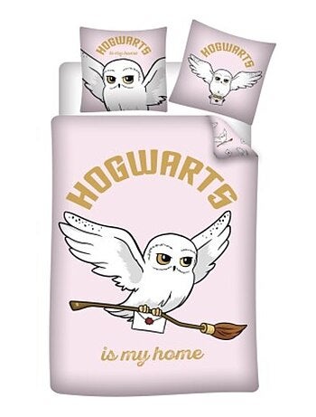 Parure de Lit Harry Potter – Edwige – Housse de Couette + Taie d'oreiller